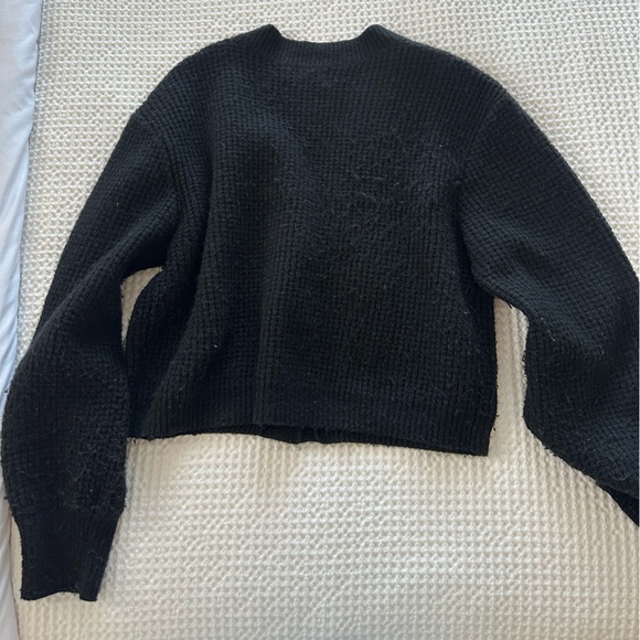 Lush Black Knit Cardigan - Picture 2 of 2